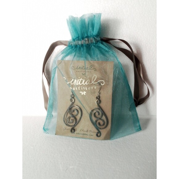 Initial Outfitters New Set Of Earrings Comes With Jewelry Card And Blue Bag And - Picture 8 of 11